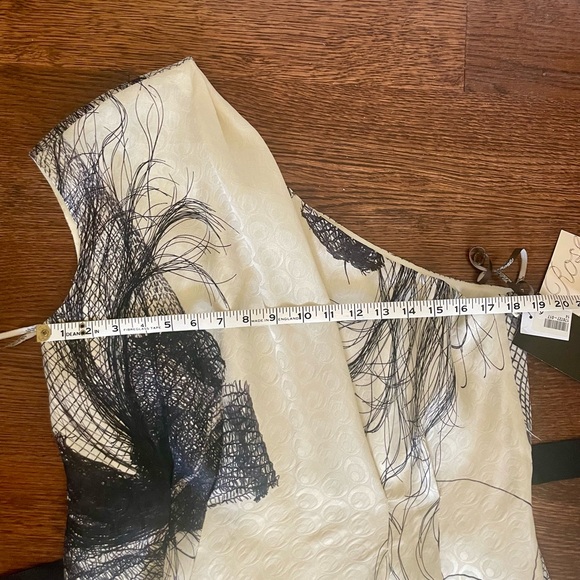 BNWT Lela Rose Silk Asymmetrical One Shoulder Cocktail Dress Size 14 - Picture 15 of 15